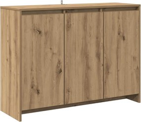 vidaXL kézműves tölgy színű szerelt fa tálalószekrény 102 x 33 x 75 cm
