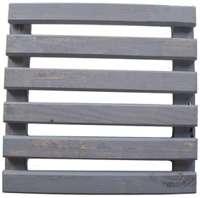 Szürke fa gurulós alátét virágcserép alá, 29 x 29 cm - Esschert Design