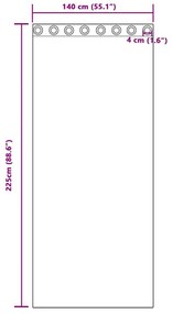 Függönyök függönyökkel 2 pcs Türkiz Poliészter