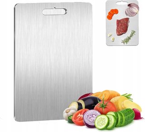 Vágódeszka Rozsdamentes acél 46X30cm BPA-mentes Zöldség-Gyümölcs Hús
