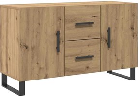 vidaXL kézműves tölgy színű szerelt fa tálalószekrény 100 x 36 x 60 cm