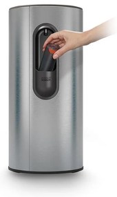 Fényes ezüstszínű rozsdamentes acél pedálos szemetes 30 l Arc – Joseph Joseph