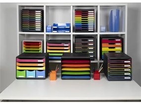 Irattároló, műanyag, 6 fiókos, EXACOMPTA Store-Box Maxi Iderama&amp;reg; (EX306798D)