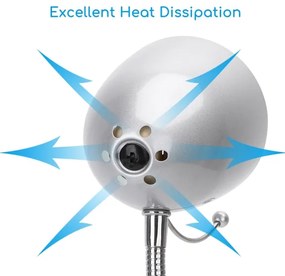 Aigostar asztali lámpa klippel 1xE27/11W/230V ezüst/krom