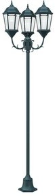 Kerti Lámpaoszlop 3-Lámpás E27 Zöld 220 cm Alumínium
