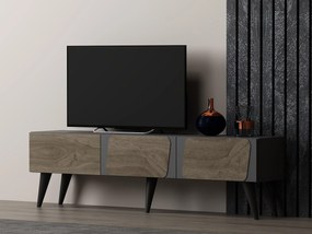 TV asztal/szekrény Sepiva (antracit + dió) . Akció -22%. 1095261