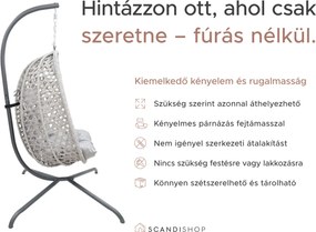 Függőfotel MOLINE fekete állvánnyal, bézs