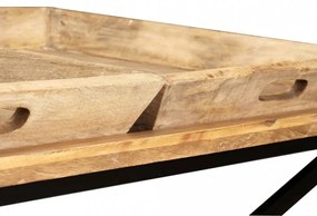 tömör mangófa dohányzóasztal 110 x 55 x 42 cm