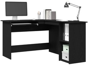 vidaXL Fekete Tölgy Asztal 120x140x75 cm Mérnöki Fából