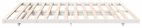 vidaXL Földi ágykeret Fehér 180 x 220 cm Tömör fenyőfa