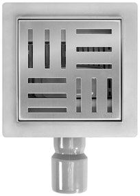 Zuhanylefolyó REA CROSS 150x150 Nickel Brush