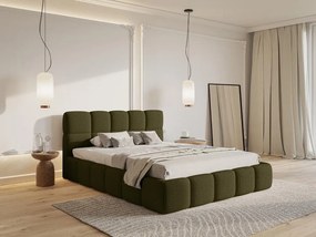 Franciaágy 180 cm Cirsten 180B (ágyráccsal) (oliva). 1099488