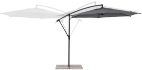 Tropea Kerti /terasz napernyő, Bizzotto, Ø 300 cm, oszlop Ø 46-48 mm, acél/poliészter, sötétszürke