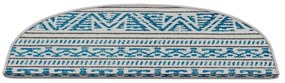Kék lépcsőszőnyeg szett 16 db-os 20x65 cm Cottage Warmth – Vitaus