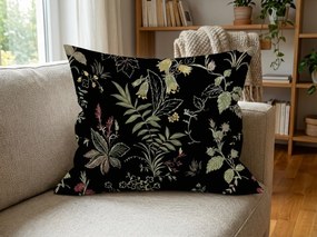 Pamut párnahuzat FLORWELLA 40x45 cm, fekete