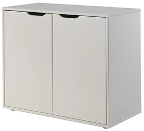 Fehér borovi fenyő ágyneműtartós galéria gyerekágy ágyráccsal 90x200 cm Scott – Vipack