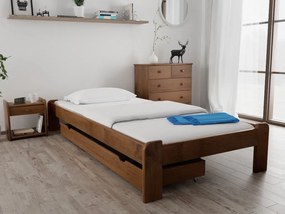 ADA ágy 120 x 200 cm, tölgyfa Ágyrács: Ágyrács nélkül, Matrac: Matrac nélkül