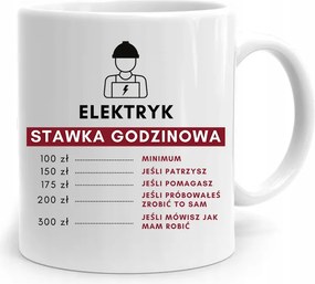 Bögre Ajándék Villanyszerelőnek Óradíj Nyomtatott Fényképpel