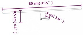 meleg fehér LED-es tükörlámpa 7,5 W 80 cm 3000 K