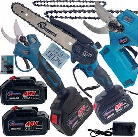 2IN1 Akkus Fűrész Szett 6" Akkus Metszőolló 2X 36V Ágvágó