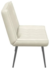 vidaXL krémszínű bársonypad 110 x 74 x 84 cm