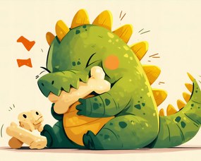 Poszter 50x40cm Bájos dinoszaurusz