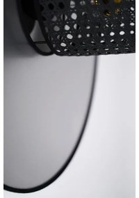 Duolla - Fali lámpa TOKYO RATTAN 1xE27/15W/230V átm. 50 cm ezüst/fekete