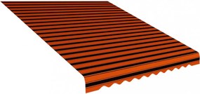 narancssárga és barna vászon napellenző tető 350 x 250 cm