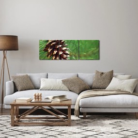 Fenyőtoboz képe (órával) (90x30 cm)