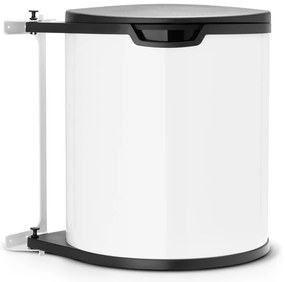 Fehér acél beépíthető szemetes 15 l – Brabantia