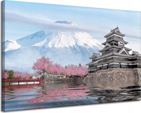 Vászonkép Természet Házikó a Fudzsinál 120X80 cm
