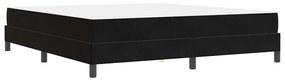 Boxspring ágy matraccal matracmal Fekete 180 x 200 cm Bársony