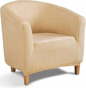 Ülésvédő huzat Rugalmas Bársonyos Plüss Homokszínű