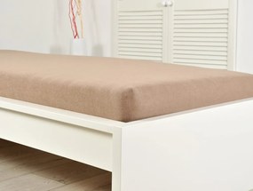 Frottír lepedő kiságyba EXCLUSIVE 60x120 cm világosbarna