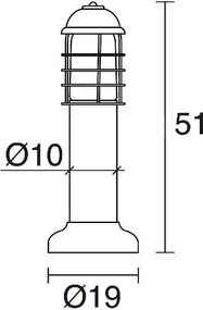 Novolux ISEO 667B-G05X1A-33 Állólámpa 1x42W/E27 IP44