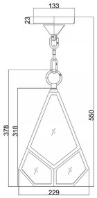 Függeszték Nikkel ELSTEAD FE-DIAMOND-P-S