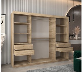Ruhásszekrény 250 cm Toki 2 (szonoma tölgy + szonoma tölgy). 1065040