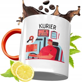 Narancssárga Bögre Futárnak Születésnapi Ajándék fényképes nyomtatással