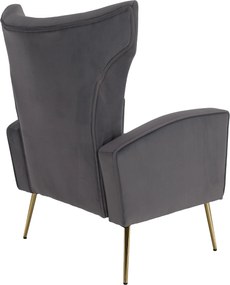 Relaxfotel, szürke Velvet szövet, BARET