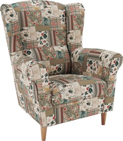 Füles fotel, szövet patchwork viorica 1, CHARLOT