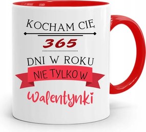 Piros Bögre Valentin Napra Szeretlek 365 Nap Nyomtatott Fotóval