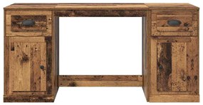 vidaXL Íróasztal szekrénnyel Öreg fa 154,5 x 50 x 75 cm Faanyag