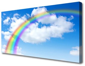 Vászonfotó Rainbow Sky felhők 120x60 cm