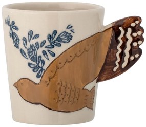 Krémszínű agyagkerámia bögre 260 ml Hezha – Bloomingville