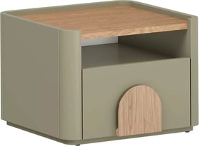 Amilio éjjeliszekrény 50 cm - eukaliptusz / baltic tölgy / natúr tölgy fogantyú