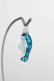 Karácsonyfadísz üvegből Delfin