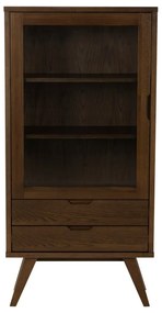 Barna tálalószekrény tölgyfa dekorral 72x145x36 cm A-Line – Actona