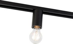 E27 foglalat sín felfüggesztéssel 1 fázisú sínhez fekete - Jeana