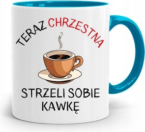 Keresztelői Bögre Kék Ajándék fényképes nyomtatással