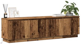 TV Szekrény LED Régi Fa 180x38x49 cm Szerelt Fa